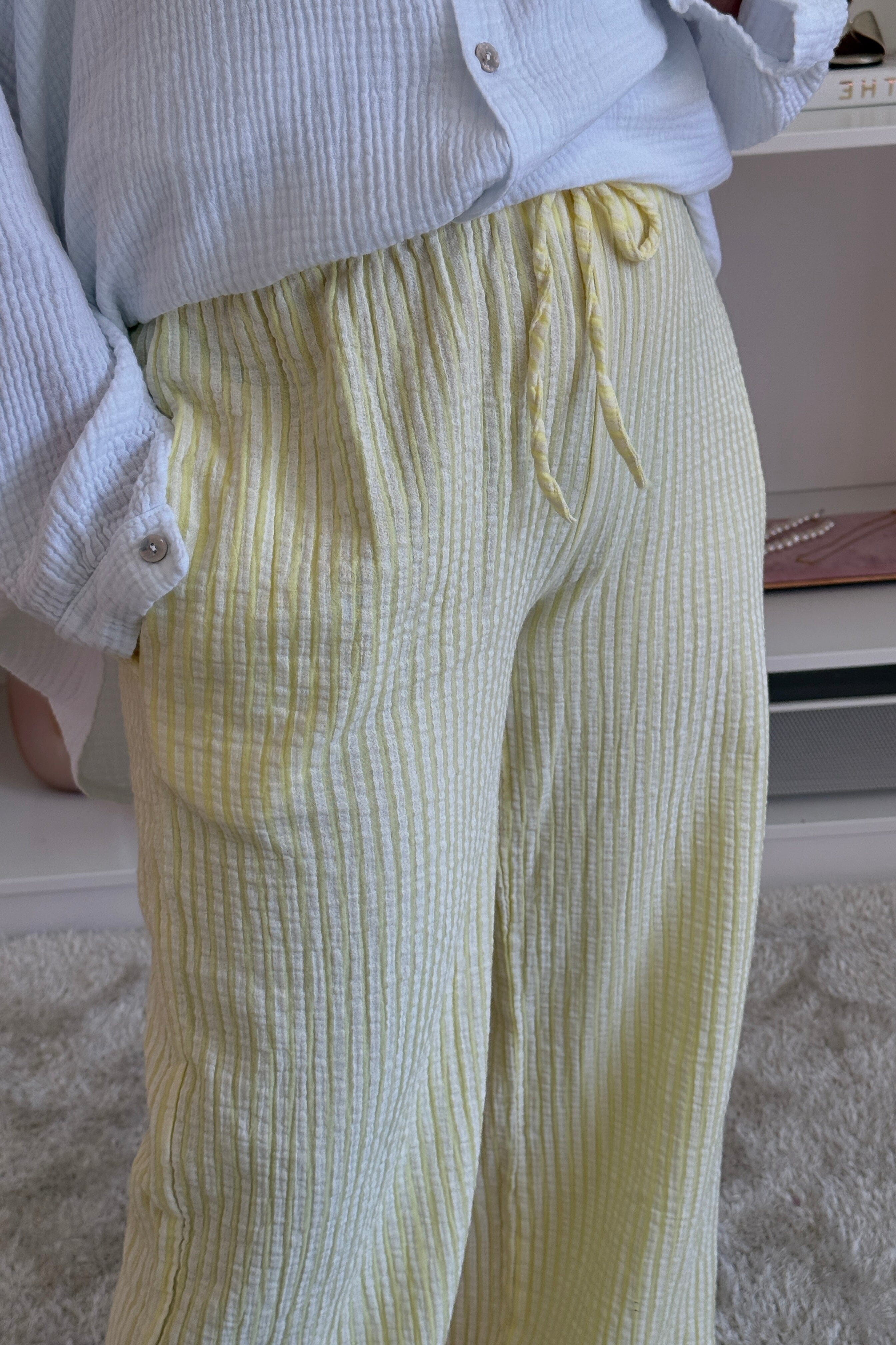 A-bee - Stella Pants - Light Yellow Online salg
