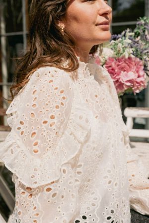 Neo Noir - Nadira Embroidery Blouse - Ivory Online