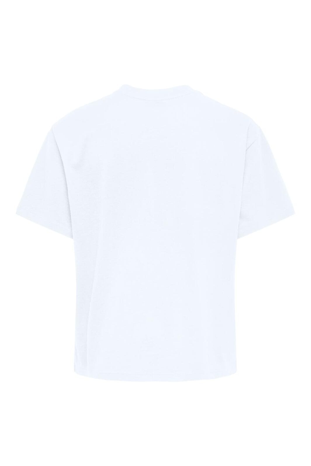 Only - Onlkiara Life S/S O-Neck Top - 4702661 Bright White Rhinestone+Metal Decoband Online nu