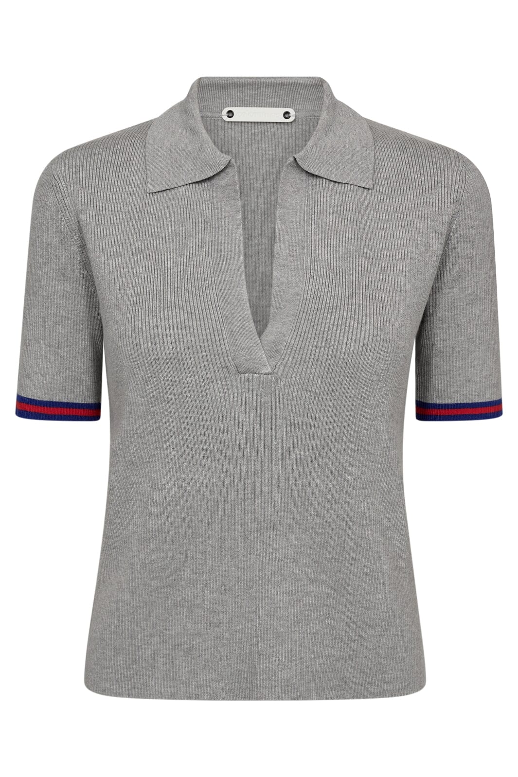 Co´Couture - Balincc Polo Knit Tee 32185 - 138 - Light Grey Mode