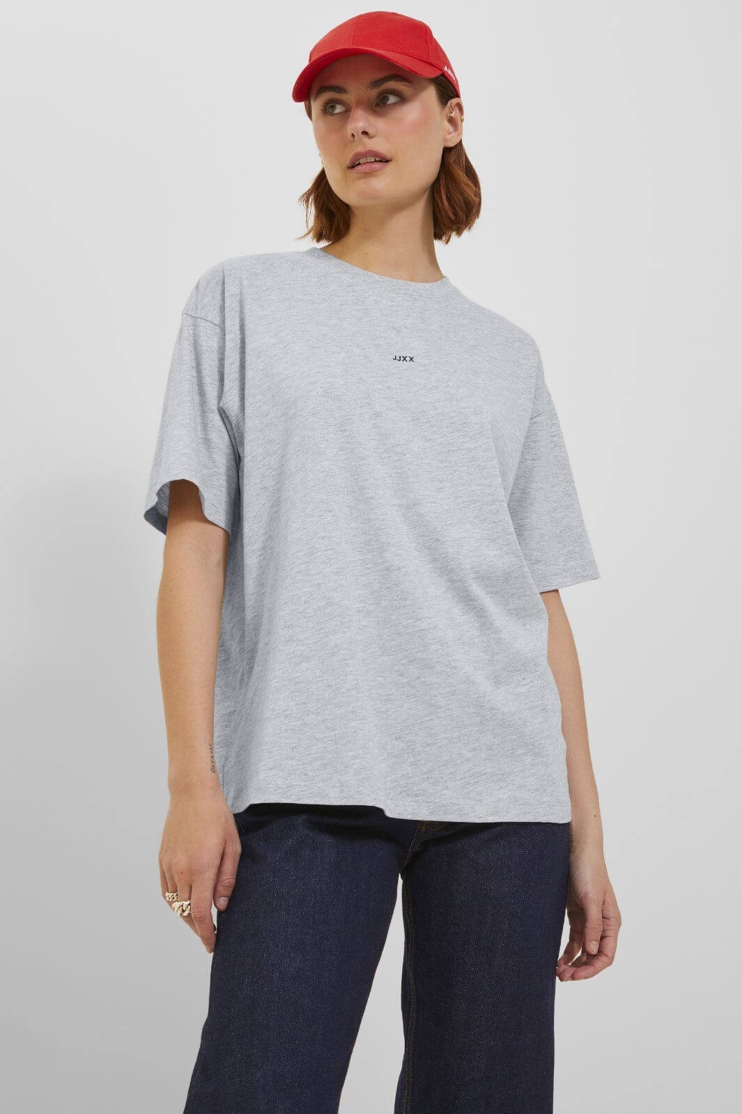jjxx-jxandrea-loose-ss-logo-tee-4229245-light-grey-melange-black-jjxx-logo_1.jpg Jjxx - Jxandrea Loose Ss Logo Tee - 4229245 Light Grey Melange Black Jjxx Logo