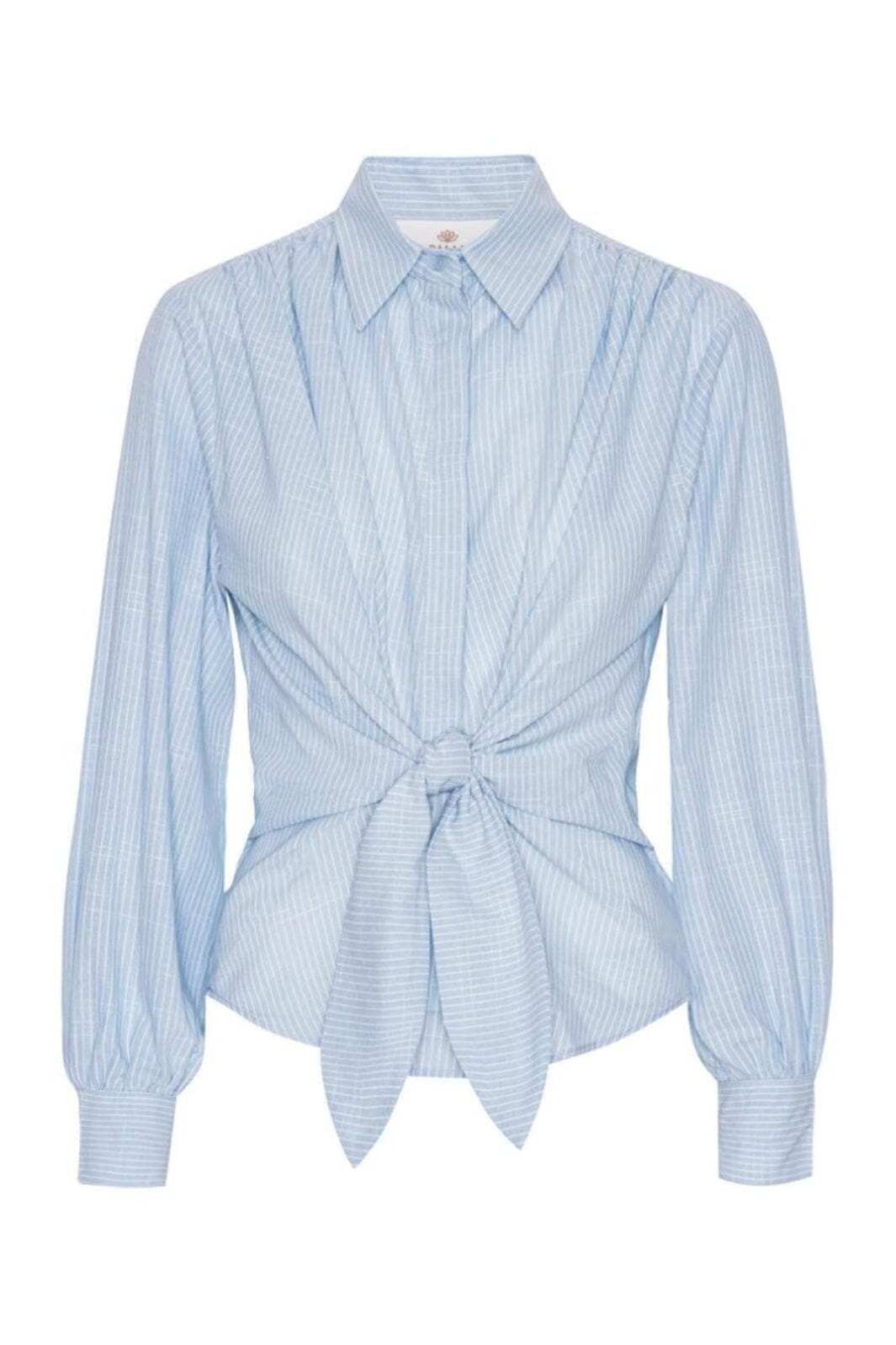 Karmamia - Lee Shirt - Sky Pin Stripe