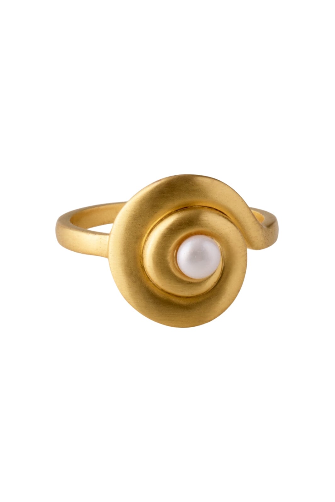 Pernille Corydon Jewellery - Shell Flower Ring - Goldenplated