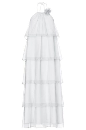 Pieces - Pcclara Sl Long Layred Dress Kca - 4785294 Bright White