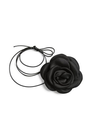 Pieces - Pcposa Rose Choker - 4698812 Black Hot på udsalg