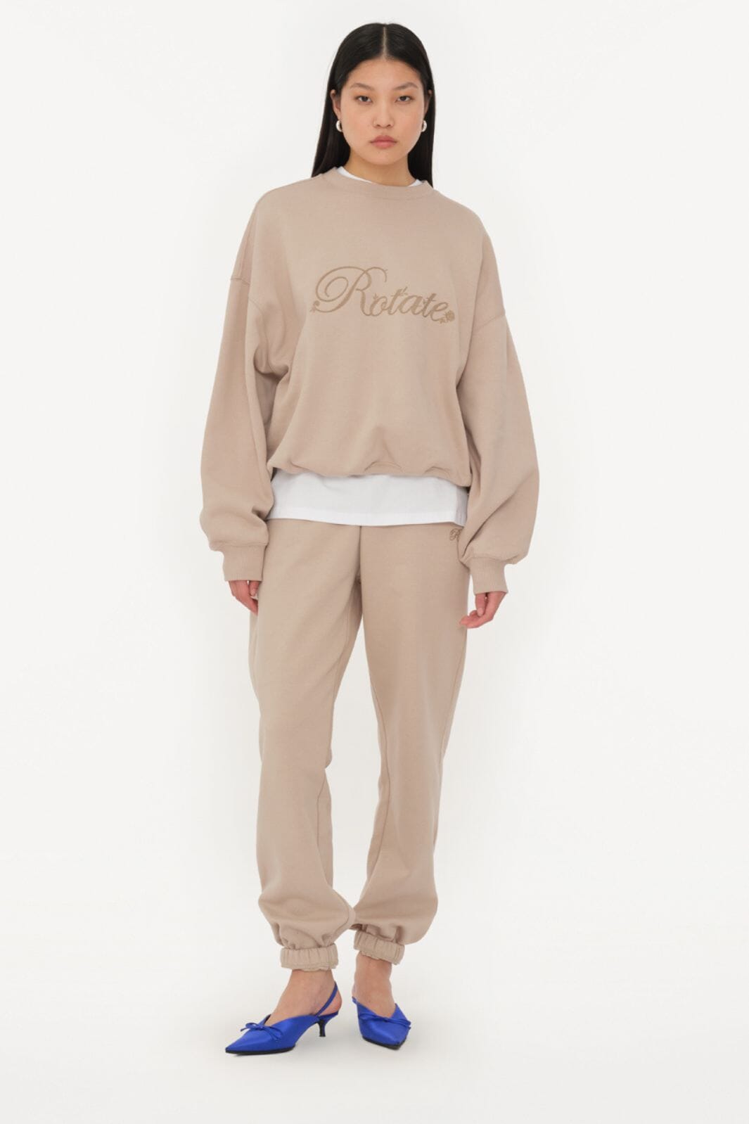 Rotate - Heavy Sweatpants 1134242313 - 2313 Simply Taupe Beige på udsalg