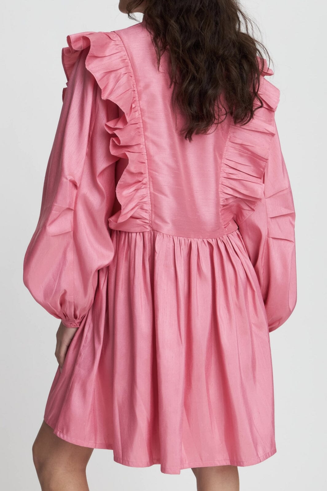 Stella Nova - Short Dress With Frills - 465 Pink