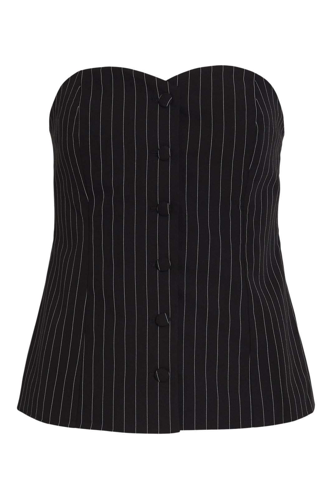 Vila - Vikanda Bandeau Top - 4730367 Black Pinstripe Online
