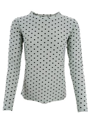 Black Colour - Bcjennie Dotted Mesh Blouse - Pastel Green