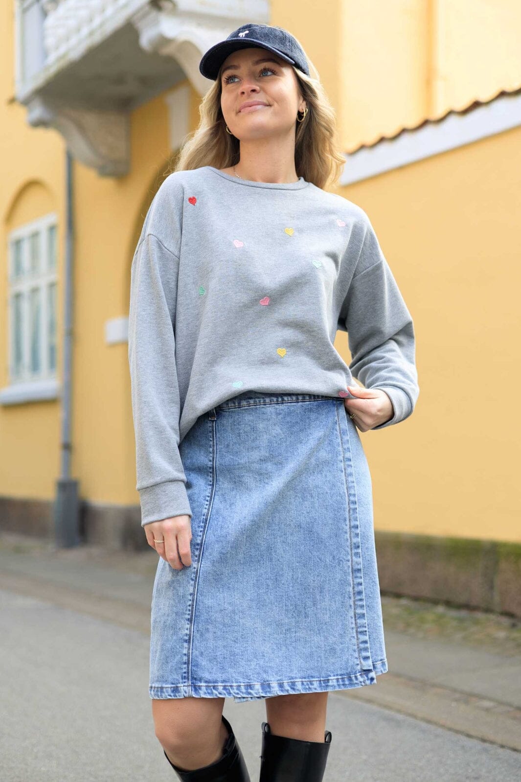Black Colour - Bcrussel Short Wrap Skirt 40862 - Lt. Denim Rabat