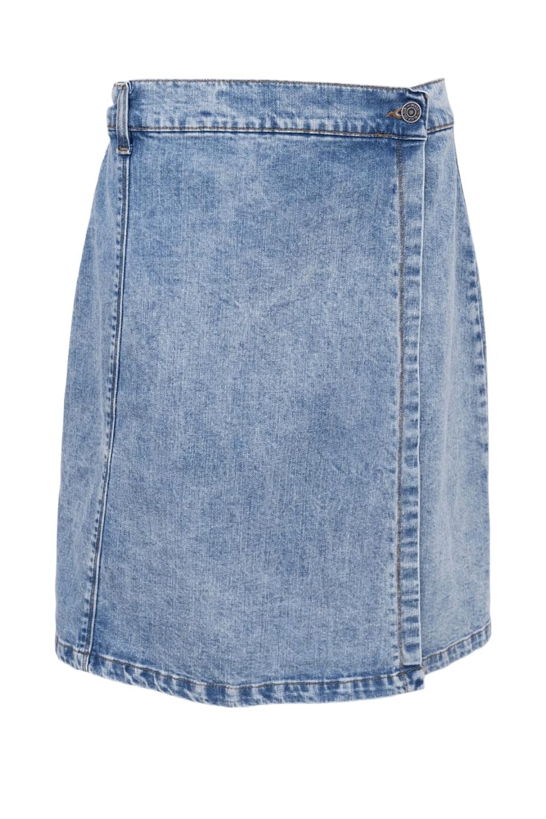 Black Colour - Bcrussel Short Wrap Skirt 40862 - Lt. Denim Rabat
