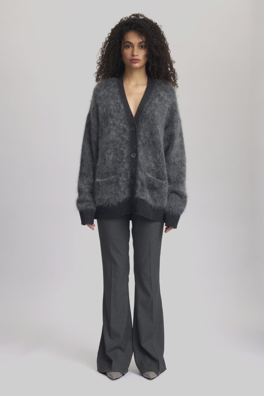 Gestuz - Maicagz Cardigan - 106286 Charcoal Melange Online salg