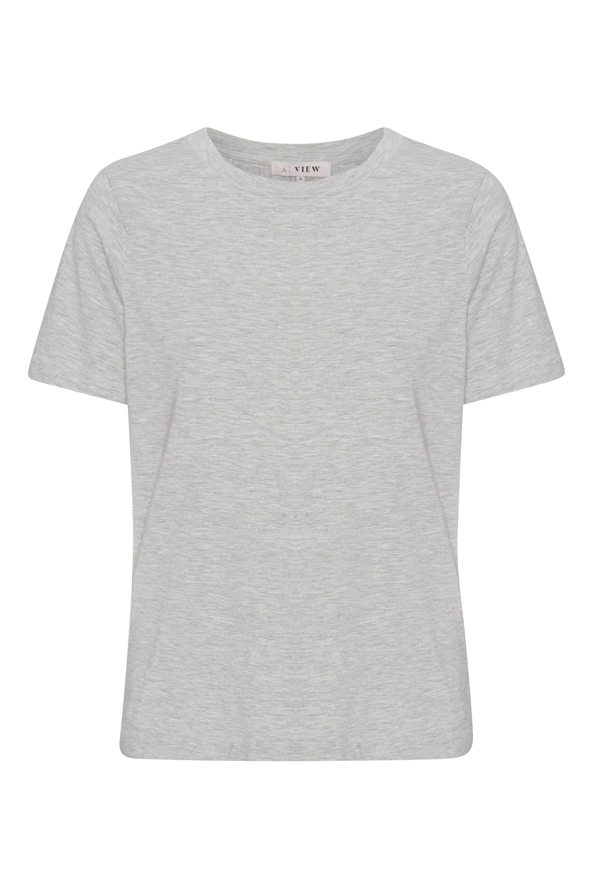 A-VIEW - Stabil Top S/S - 055 Light Grey Melange