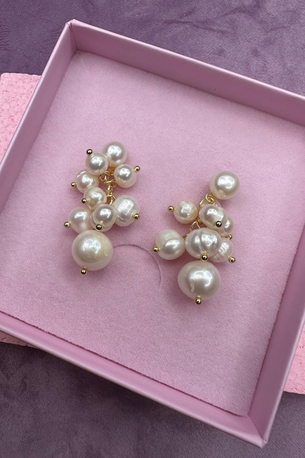 Mellow Moon - Pearl Drops Earring - Forgyldt