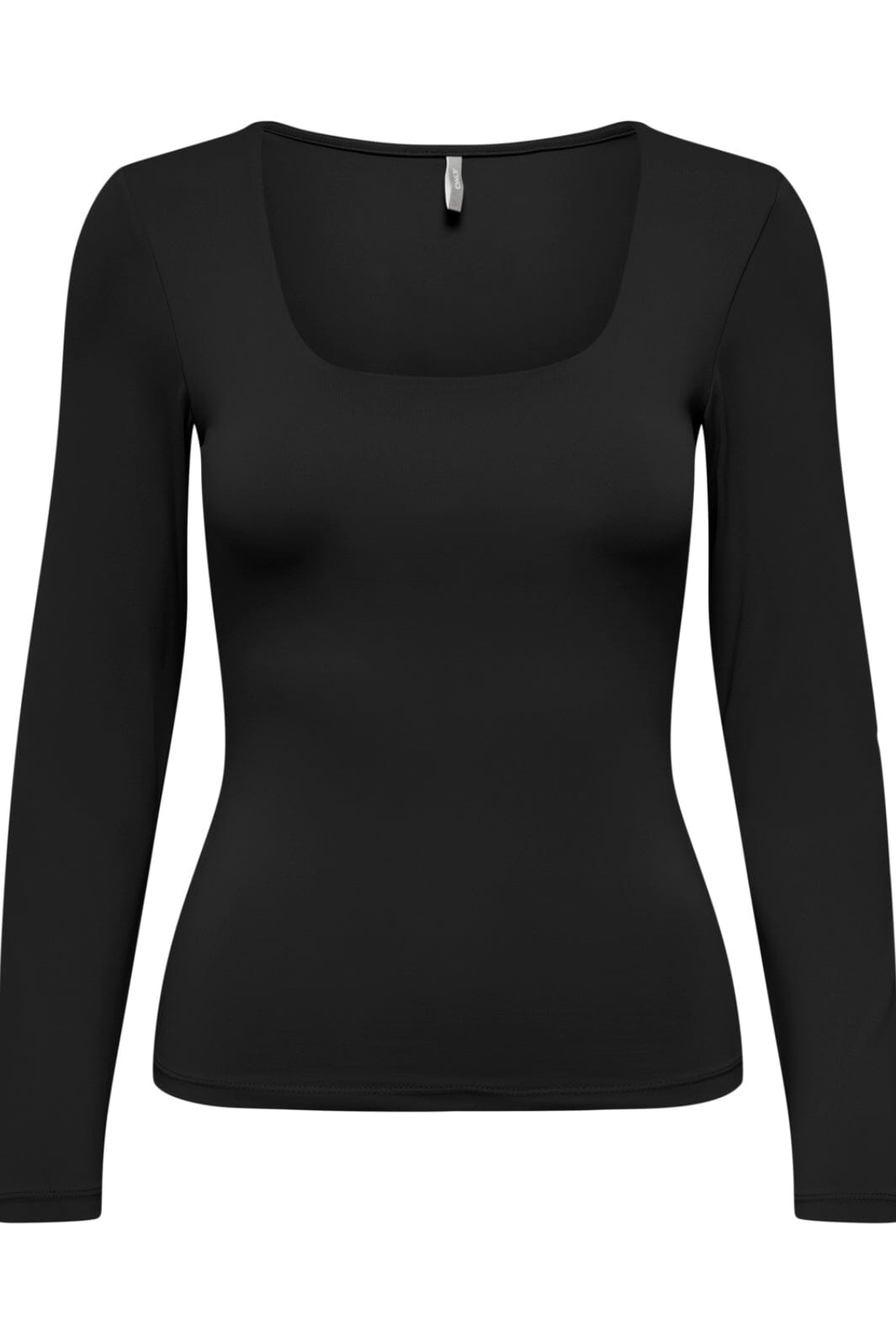 Only - Onlea L/S 2-Way Deep Neck Top - 4372227 Black Online Hot Salg