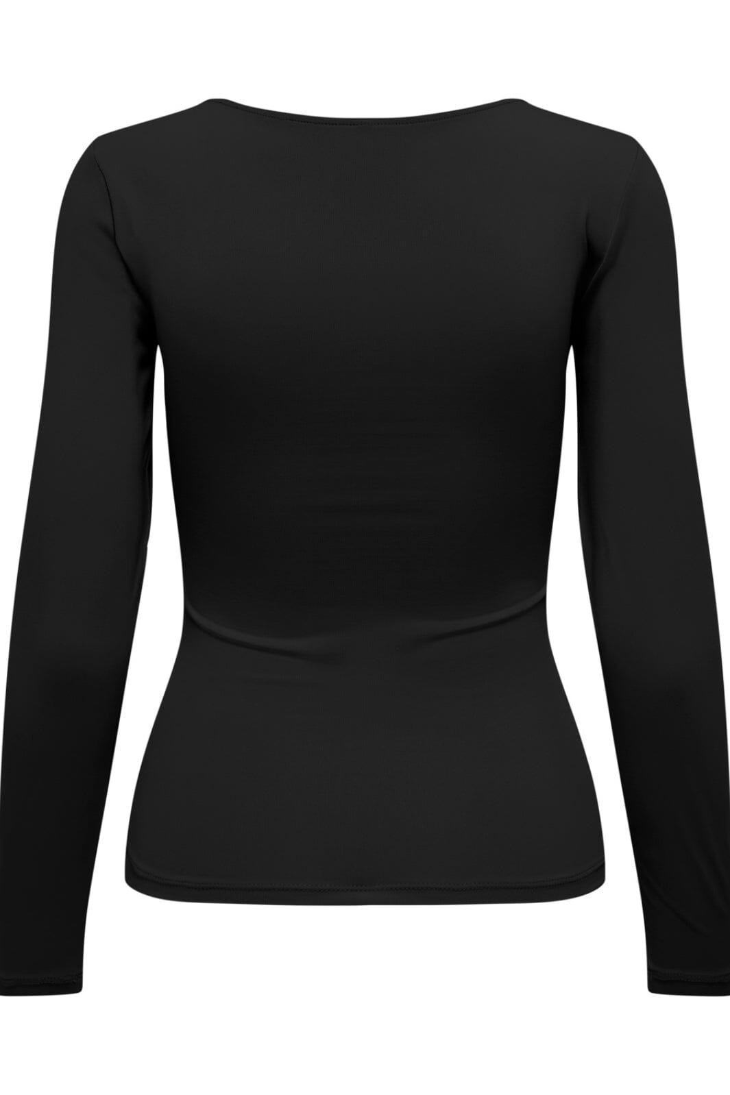 Only - Onlea L/S 2-Way Deep Neck Top - 4372227 Black Online Hot Salg