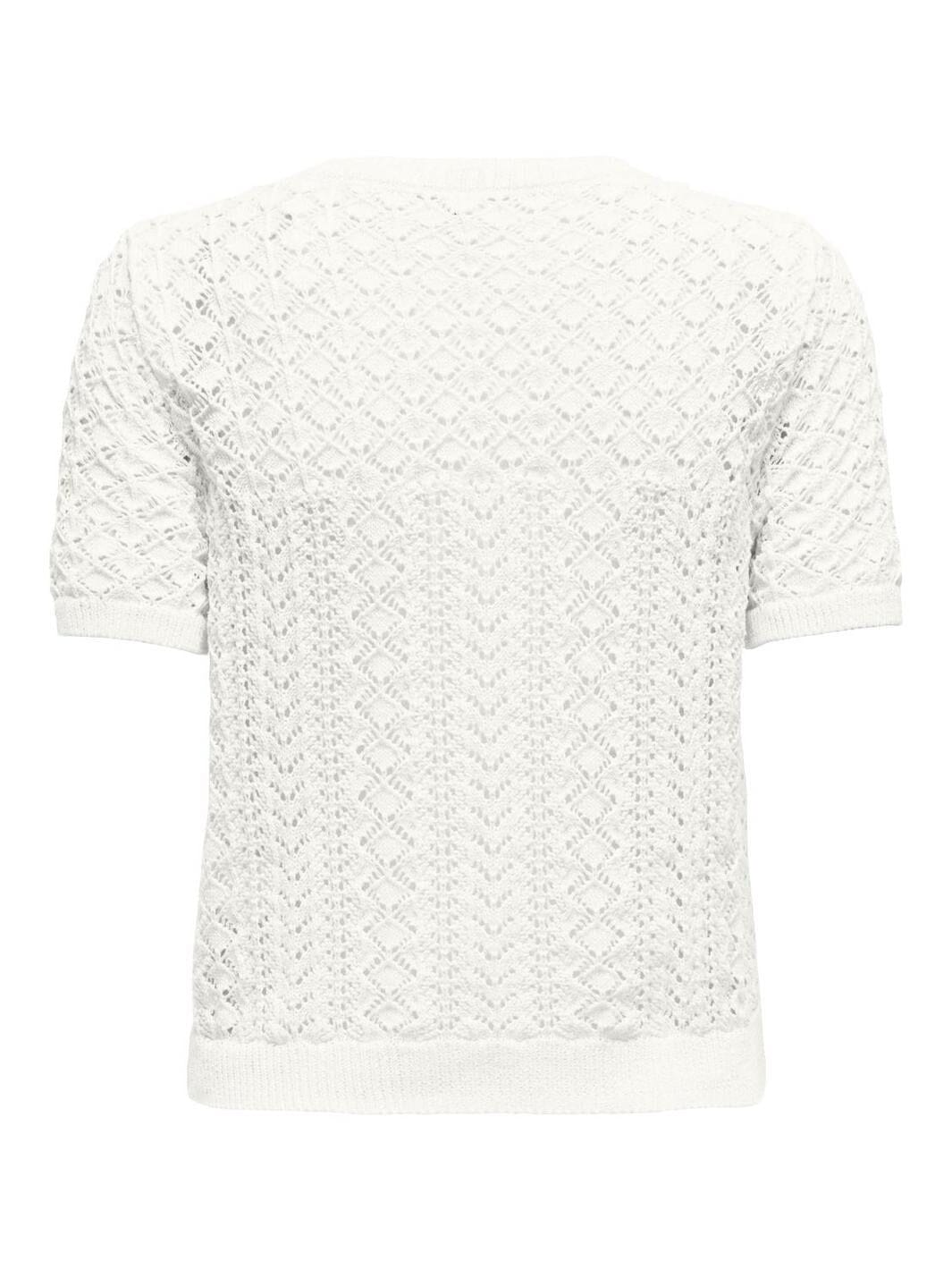 Only - Onlsaga Life Ss O-Neck Cc Knt - 4724909 Cloud Dancer Online