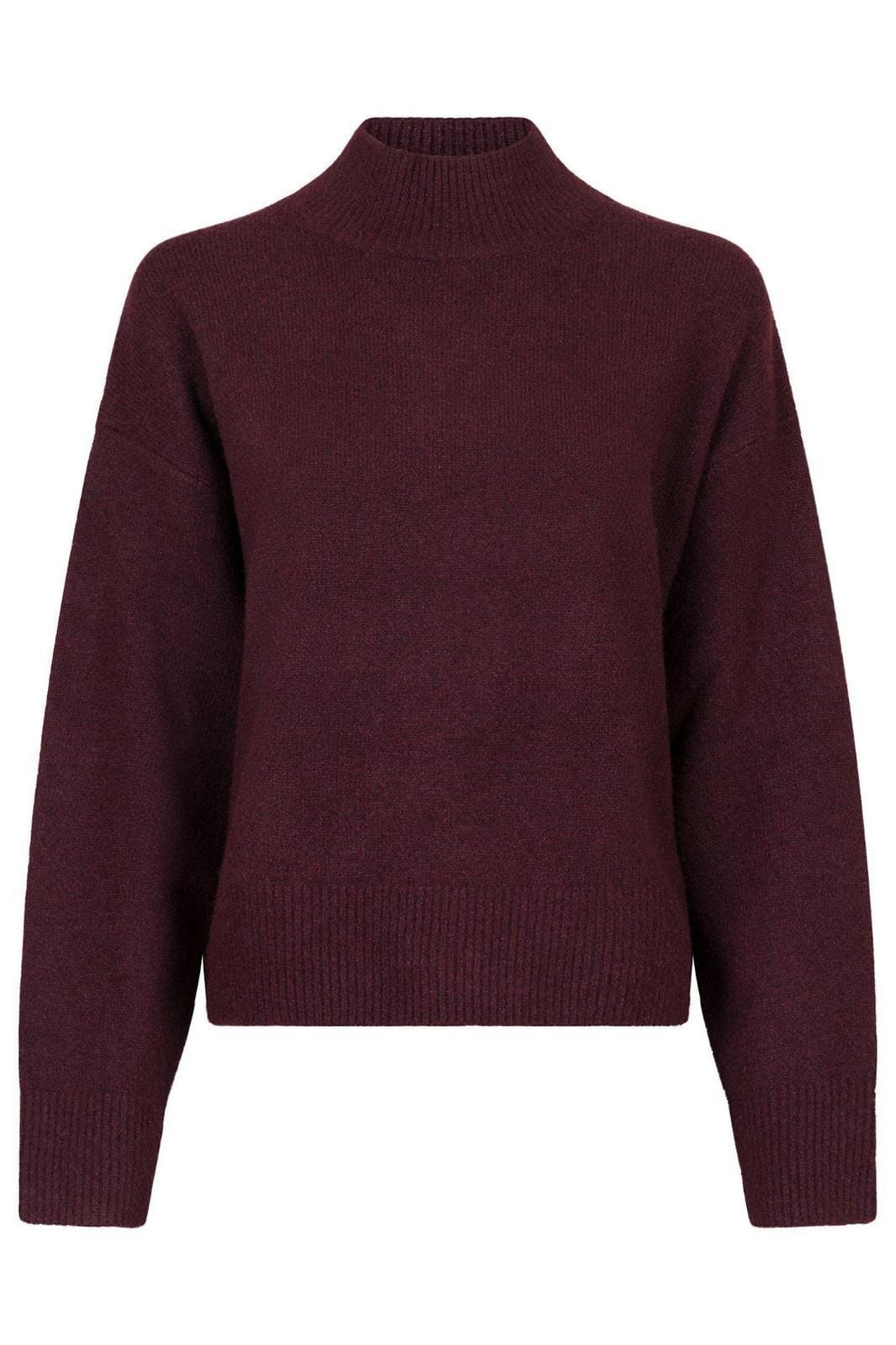 Neo Noir - Paulina Knit Blouse - Wine
