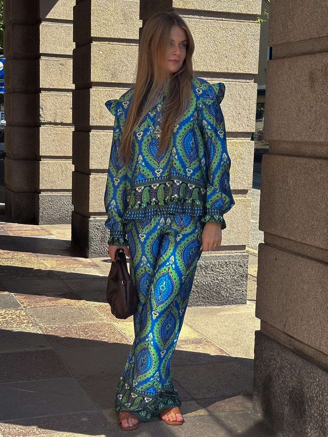 Noella - Sally Pants - 1308 Trisha Blue Print