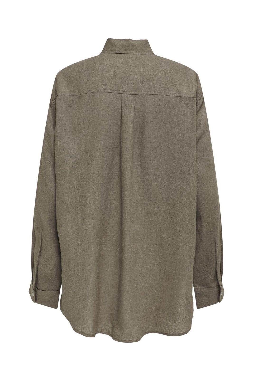 only-onltokyo-l-s-lin-bl-shirt-4383722-brindle_3.jpg Only - Onltokyo L/S Lin Bl Shirt - 4383722 Brindle Online Hot Salg