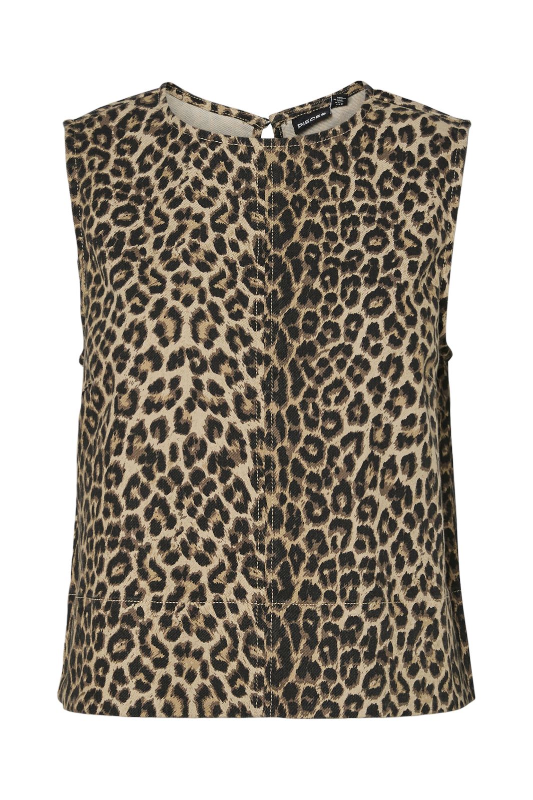 Pieces - Pcsalume Sl Denim Top - 4766980 White Pepper Leo Online