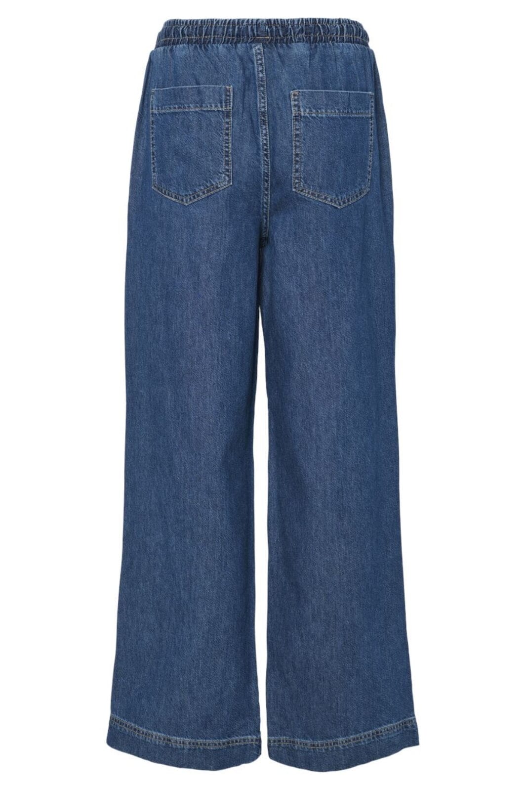 Pieces - Pctabi Pull Up Denim Pants - 4741795 Dark Blue Denim