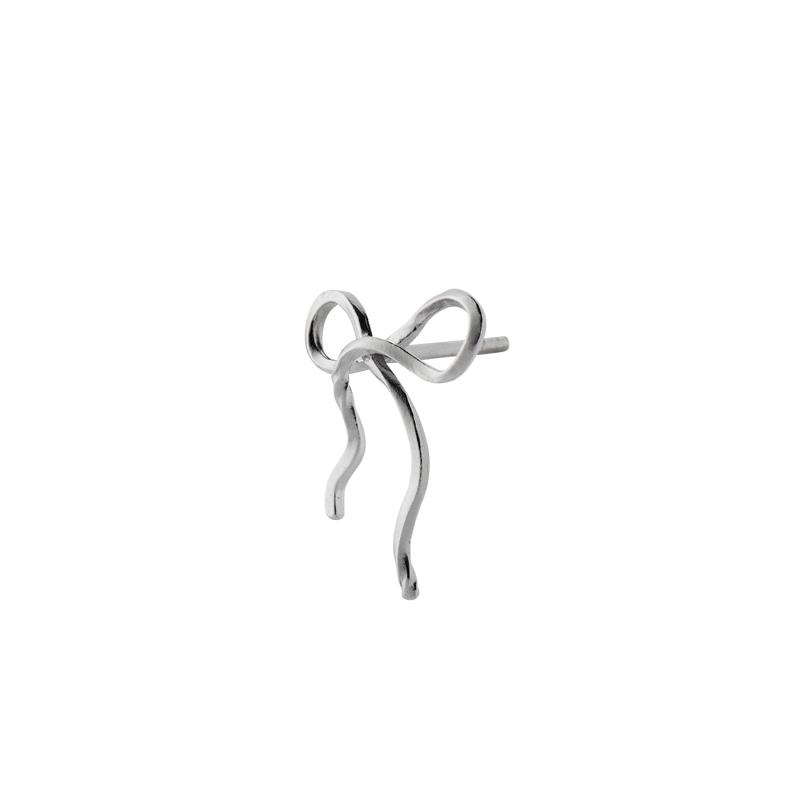 Stine A - Flow Bow Earring Silver - Single - 1343-00-S