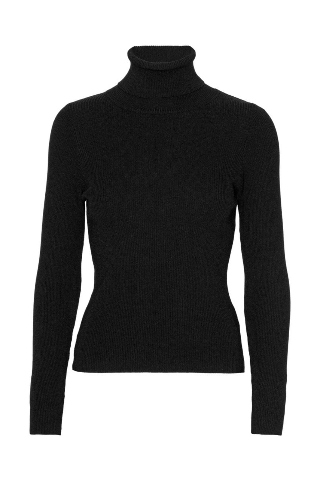 A-View - Rib Rollneck Blouse - 999 Black