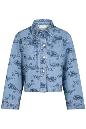 Forudbestilling - Neo Noir - Emilia Embrodiery Jacket 164790 - 140 - Blue
