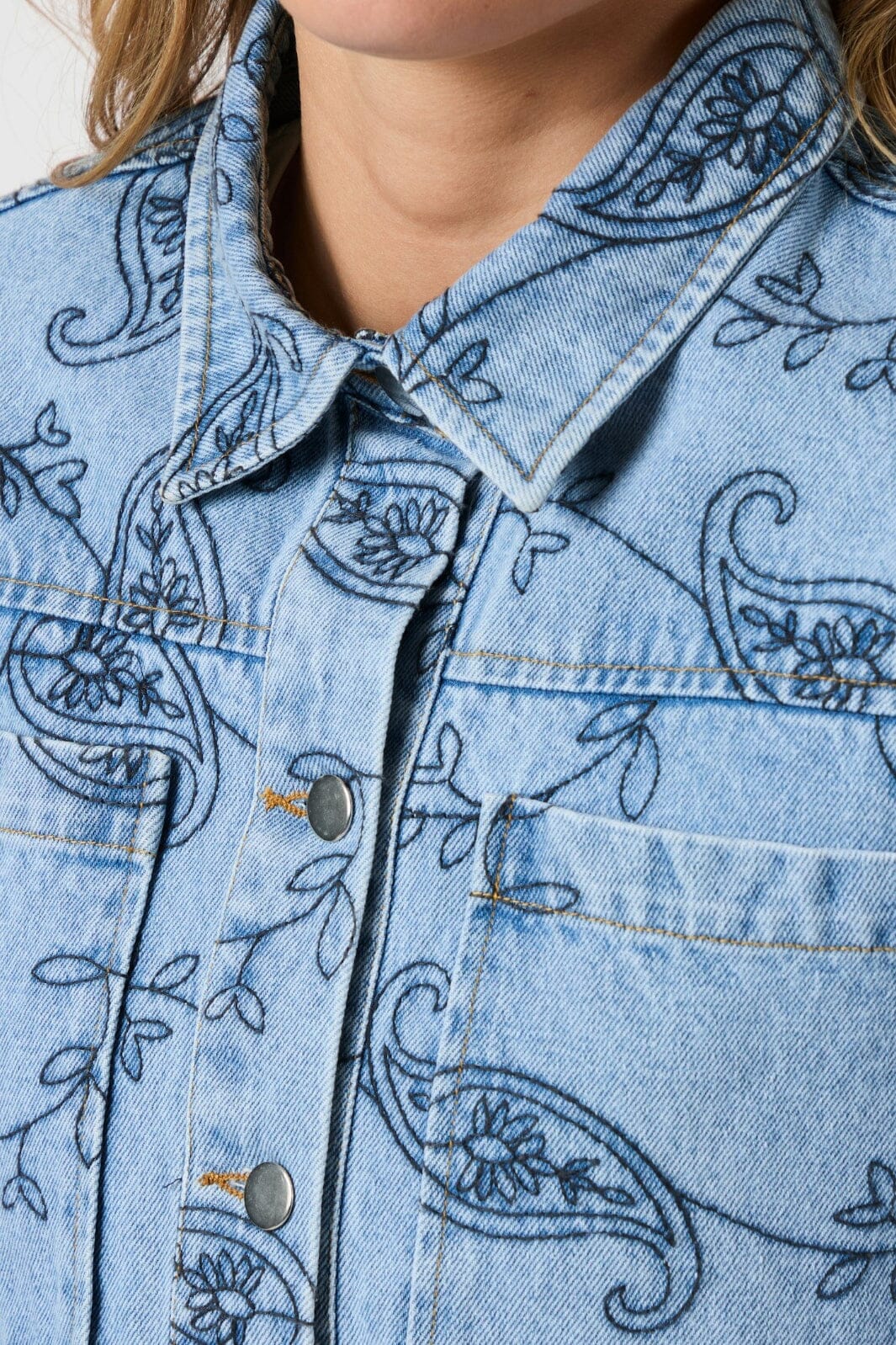 Forudbestilling - Neo Noir - Emilia Embrodiery Jacket 164790 - 140 - Blue