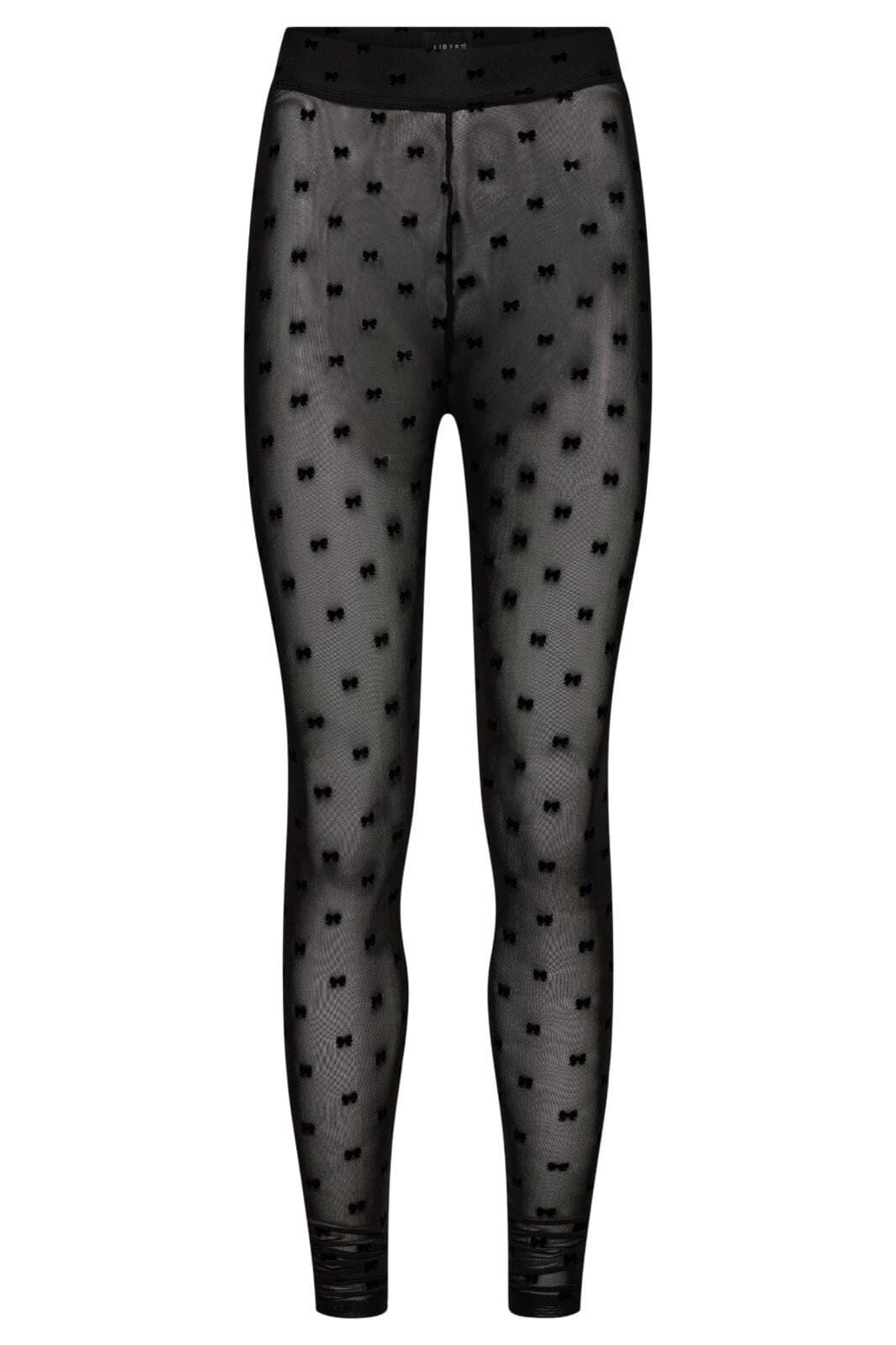 Liberte - Mesh-Legging - Black Flock Bow Mode