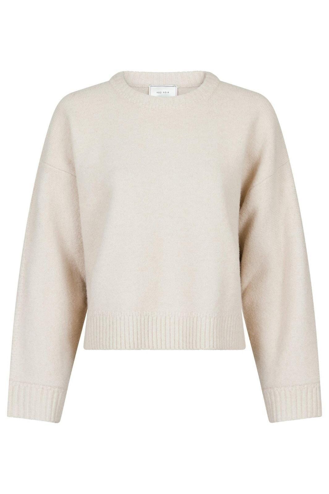 Neo Noir - Detri Solid Knit Blouse - Ivory