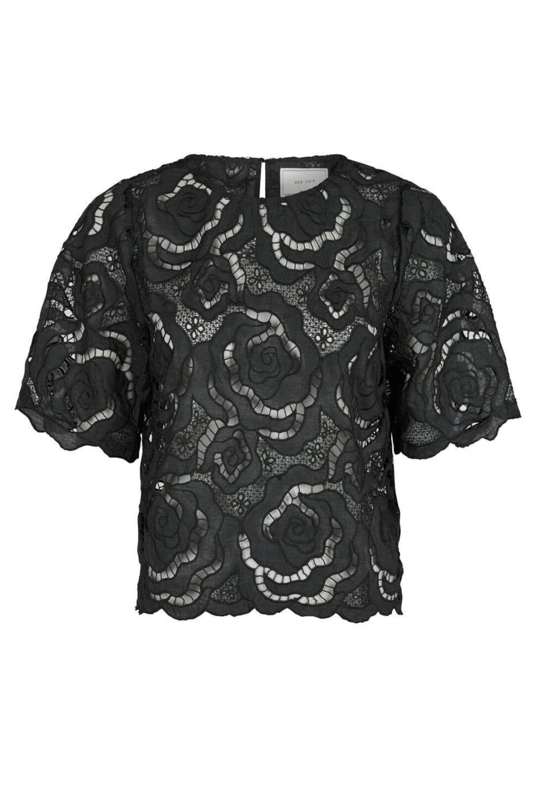 Neo Noir - Trisha Big Lace Blouse - Black