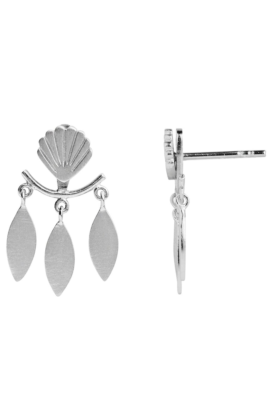 Stine A - Dancing Three Leaves Behind Ear - Silver - 1158-00-S