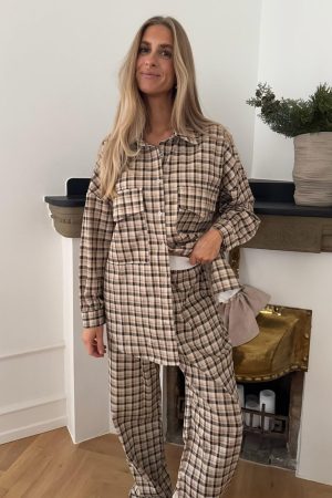BYIC - Theldaic Shirt - bbc Beige Black Checks