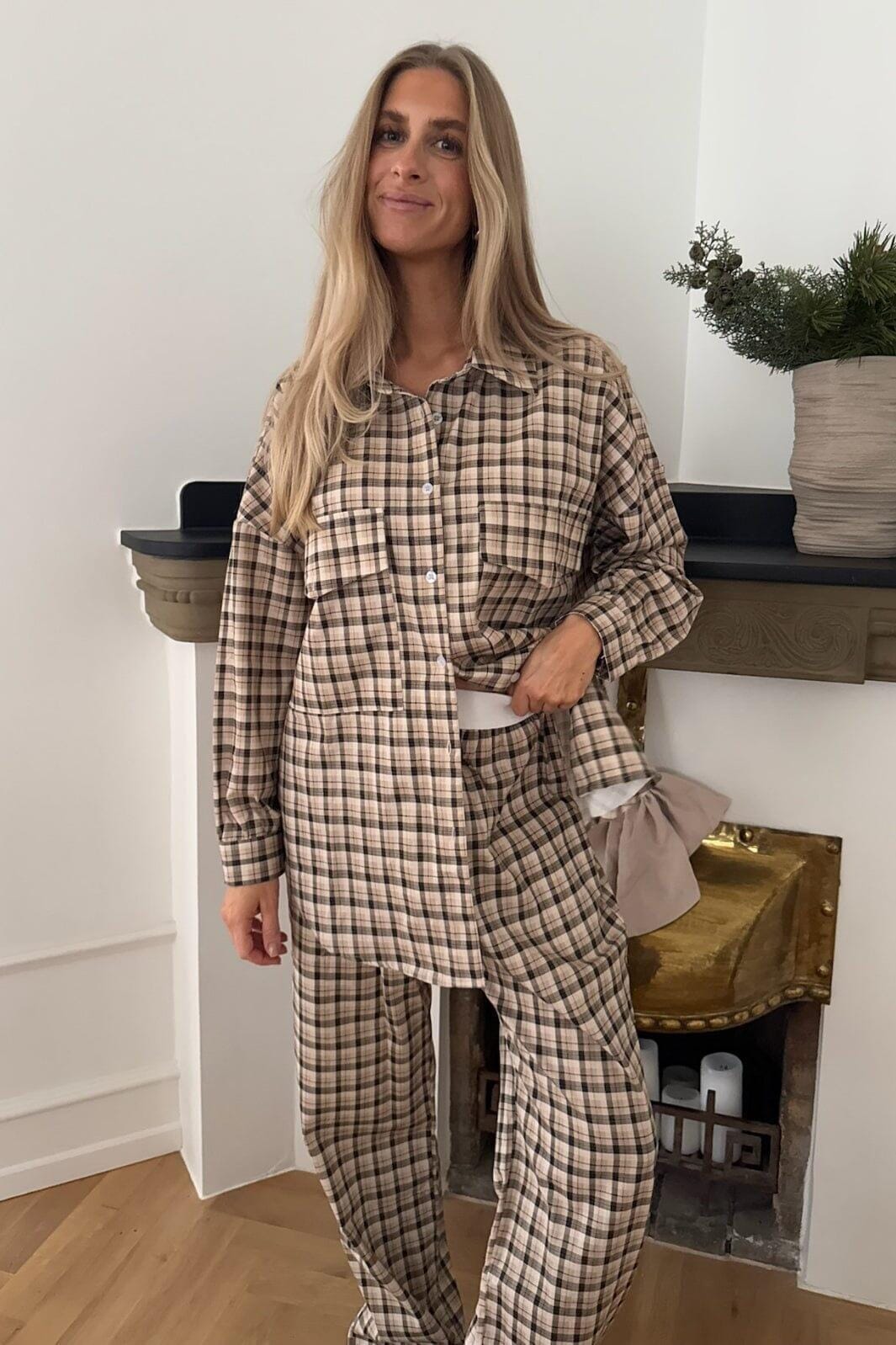 BYIC - Theldaic Shirt - bbc Beige Black Checks