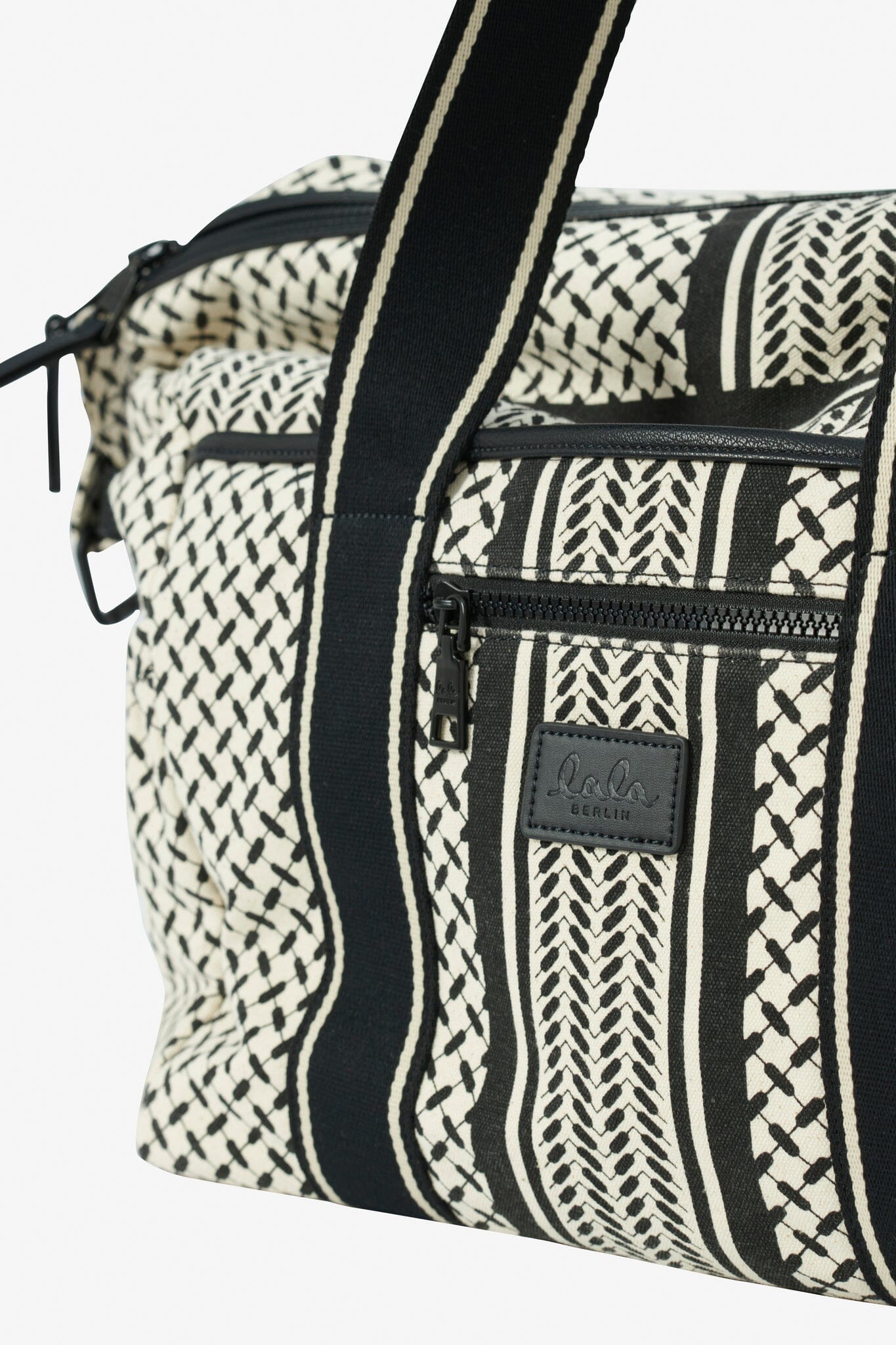 Forudbestilling - Lala Berlin - Big Bag Muriel 2.0 - heritage stripe black