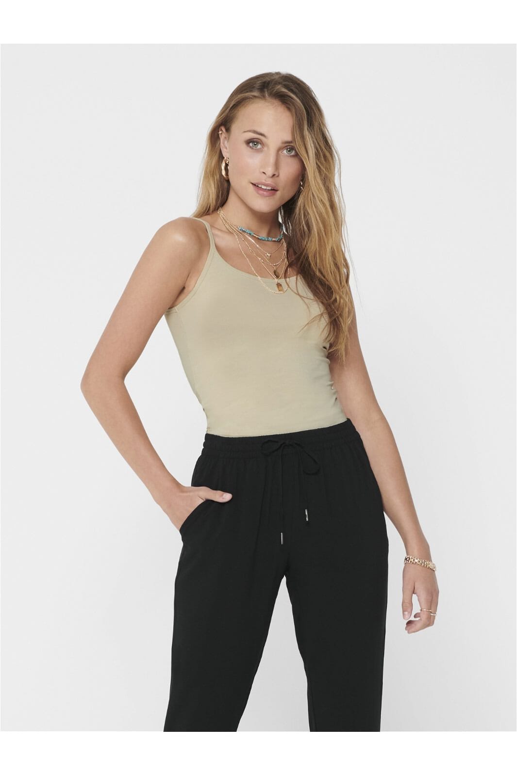 Forudbestilling - Only - Onllove Strap Singlet - 3586148 Peyote Online salg