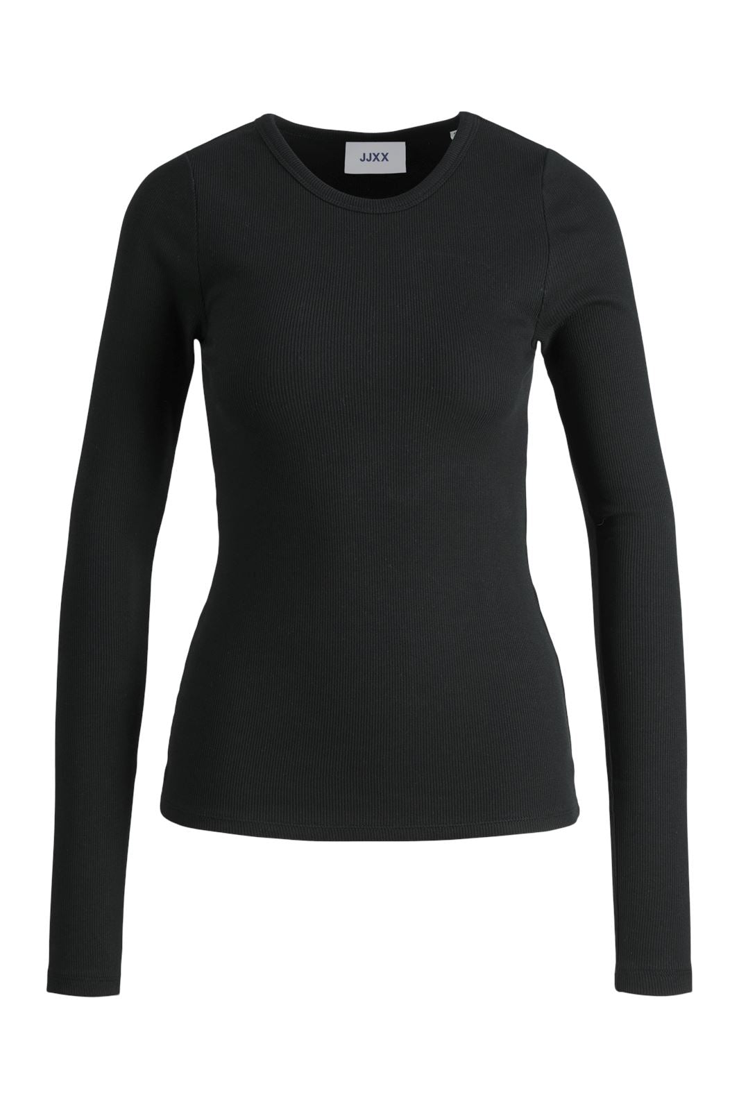 Jjxx - Jxfreya Str Ls Rib Tee - 3801852 Black Hot på udsalg