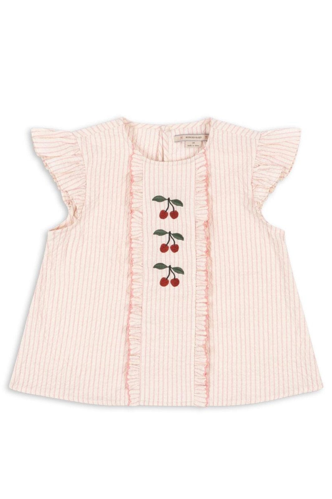 Konges Sløjd - Ellie Frill Top Gots Ks103070 - Peony Stripe Online salg