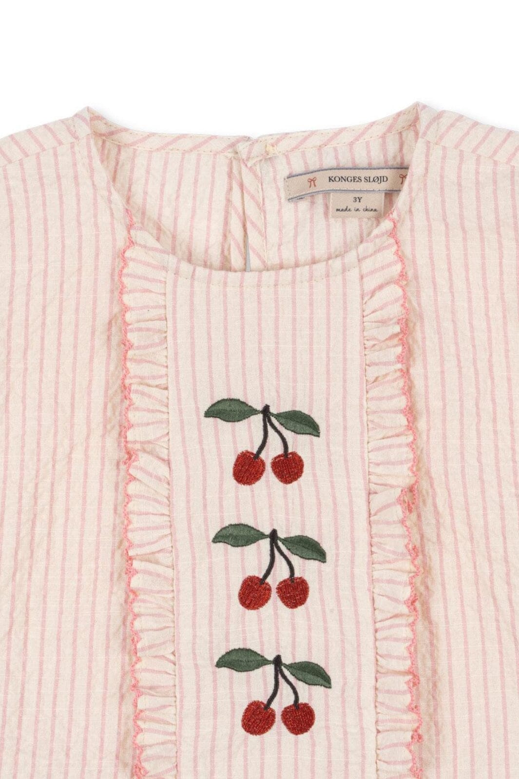 Konges Sløjd - Ellie Frill Top Gots Ks103070 - Peony Stripe Online salg