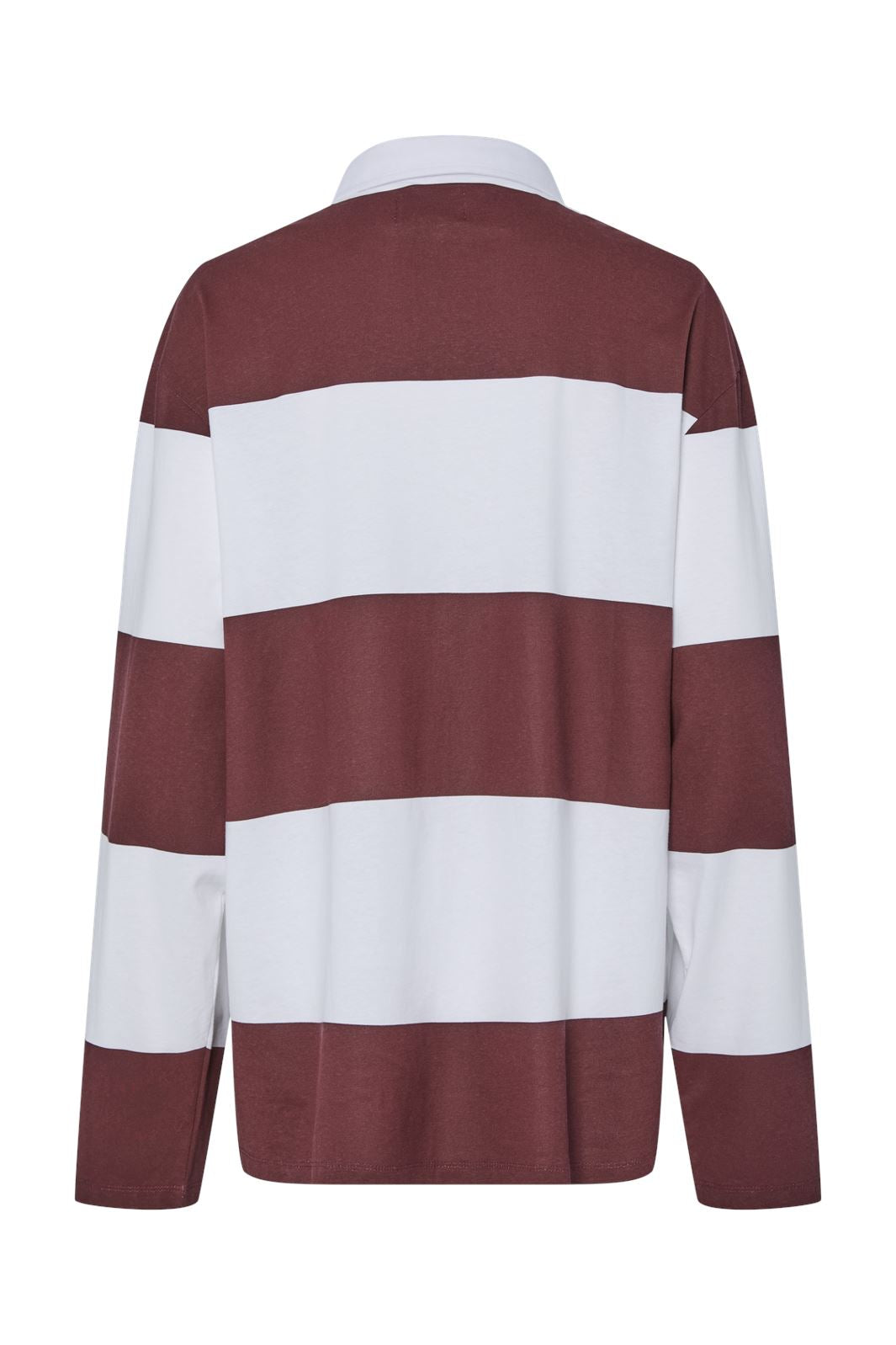 Pieces - Pcfrida Ls Oversize Polo Fsy - 4746859 Tawny Port White Online