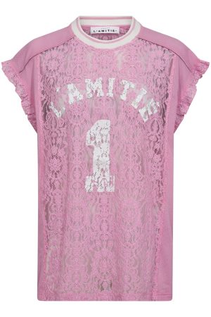 Forudbestilling - Haute L'Amitié - Football Lace Frill Top HL10124 - Candyfloss