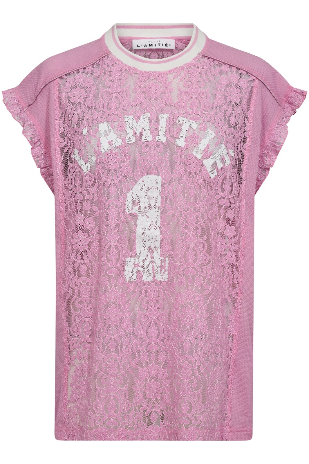 Forudbestilling - Haute L'Amitié - Football Lace Frill Top HL10124 - Candyfloss