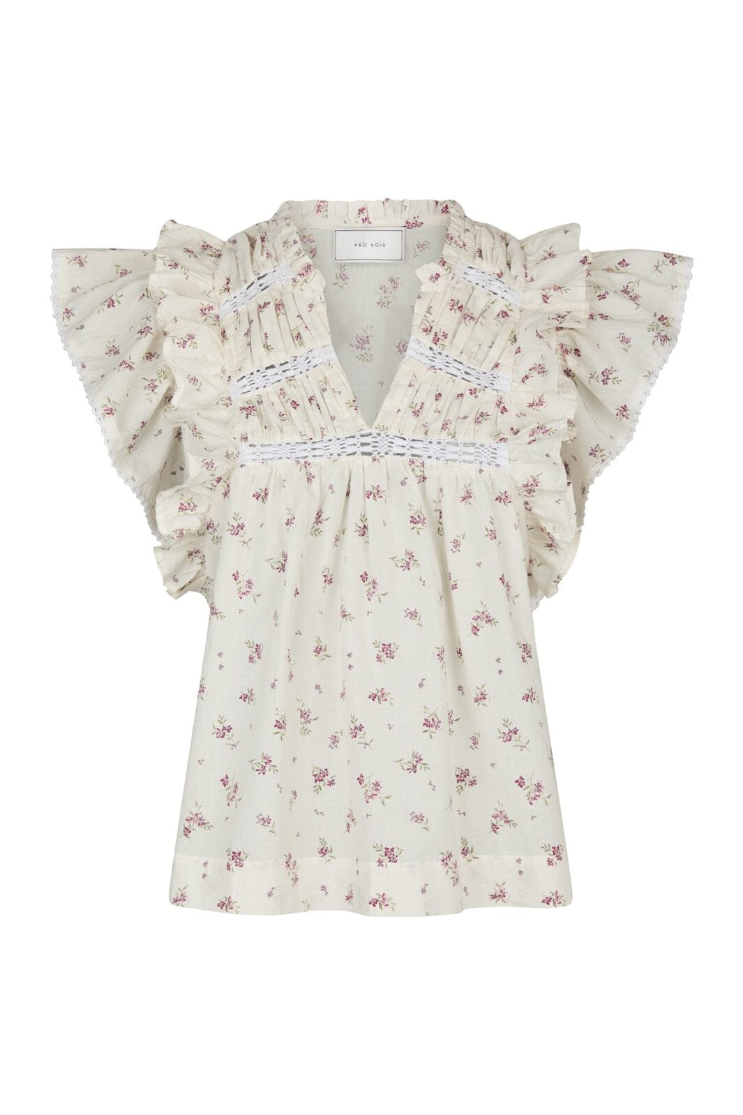 Forudbestilling - Neo Noir - Jayla Small Blossom Top 165648 - 122 - Creme Online nu
