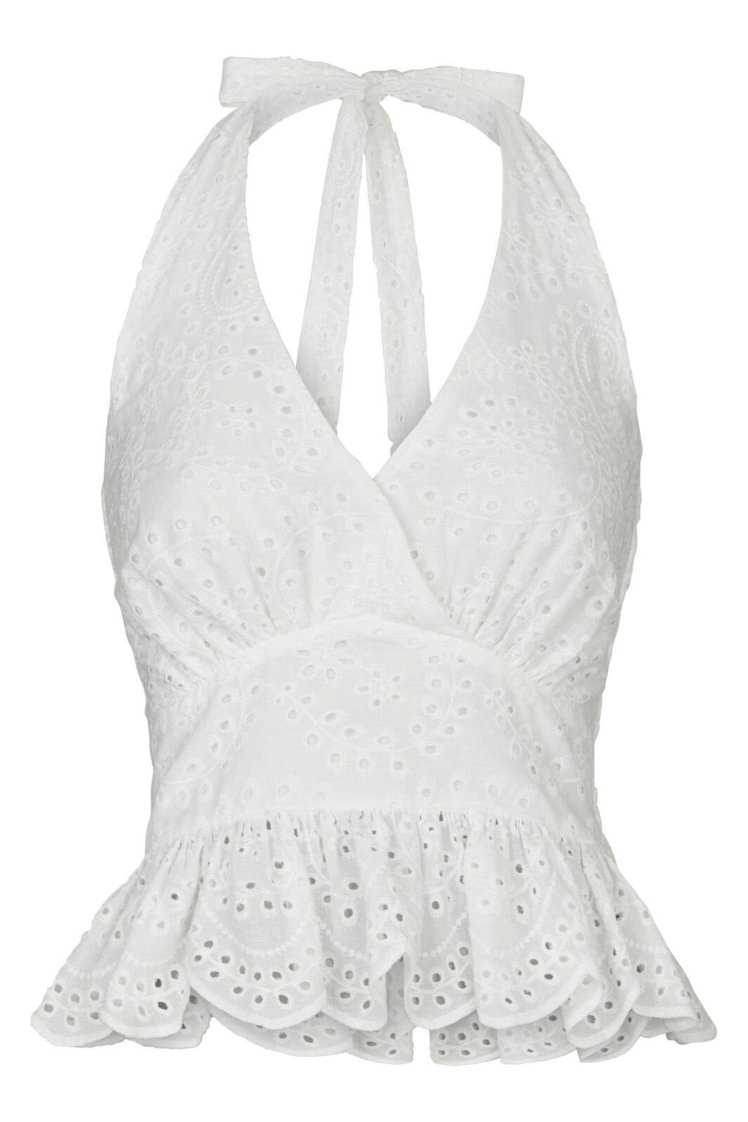 Forudbestilling - Neo Noir - Ribbi Halter Neck Top 165134 - 120 - White