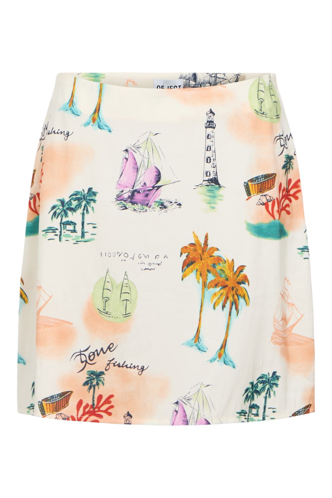 Forudbestilling - Object - Objdinah Short Skirt 139 - 4809275 Sandshell Multi Color