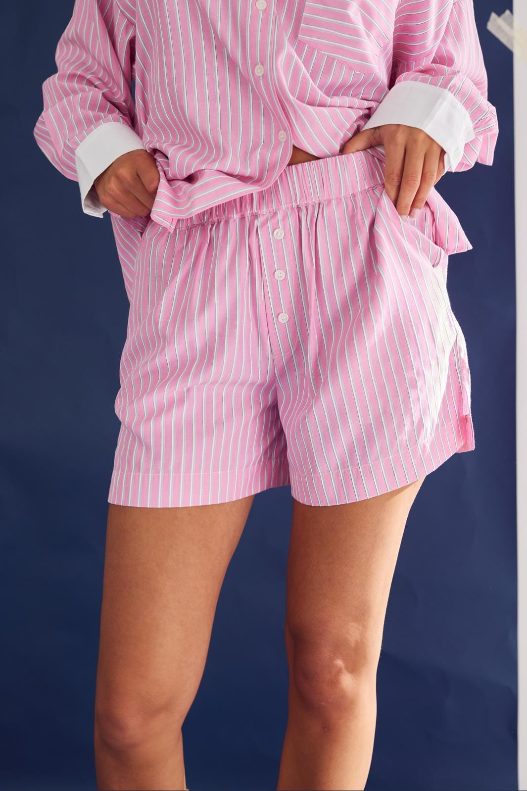 Noella - Lea Shorts 13390001 - 1331 Carsyn Pink Stripe på udsalg