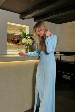 Noella - Lilith Maxi Dress 14150001 - 016 - Light Blue Hot på udsalg