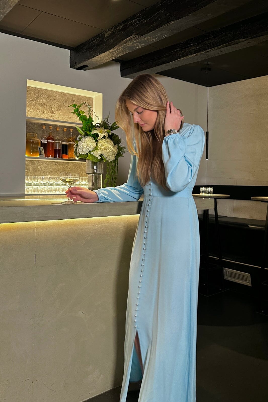 Noella - Lilith Maxi Dress 14150001 - 016 - Light Blue Hot på udsalg